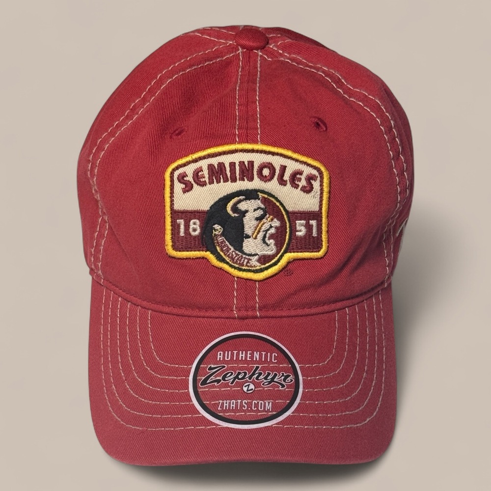 NWT Florida State Seminoles Zephyr Adjustable Strapback Hat‎ Garnet NCAA FSU Cap